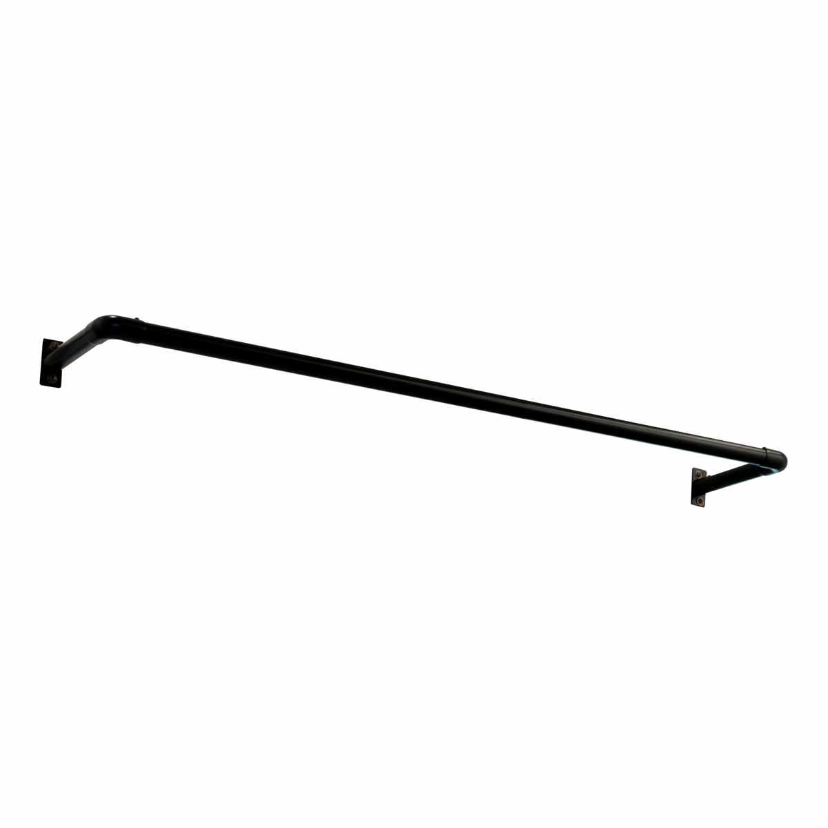 室内物干し DRY・WAVE 壁付U型ハンギングパイプ 物干し 約 25×136cm ( 壁付け物干し U型 ハンギングパイプ ドライ・ウェーブ 日本製 ハンガーパイプ カット可 壁付 25×136 収納 ディスプレイ ブラック )