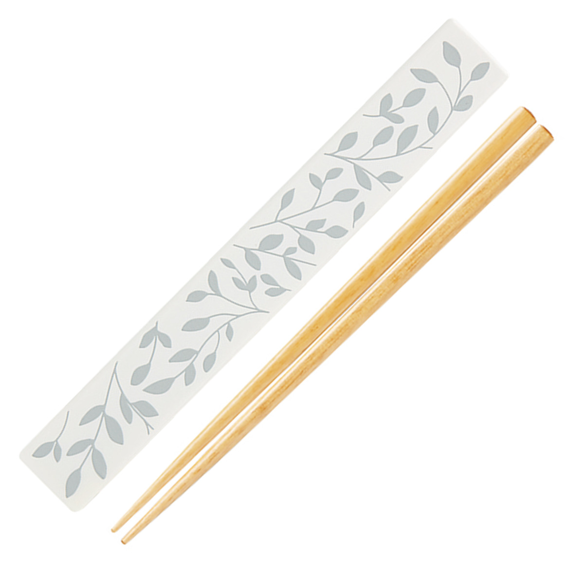 箸&箸箱セット フレモ 木箸 18cm ( 箸 箸箱 お弁当 カトラリー 女の子 カトラリーセット 弁当 箸ケース カトラリーケース はし 日本製 パステルカラー レディース ) 【ホワイト】 ホワイト