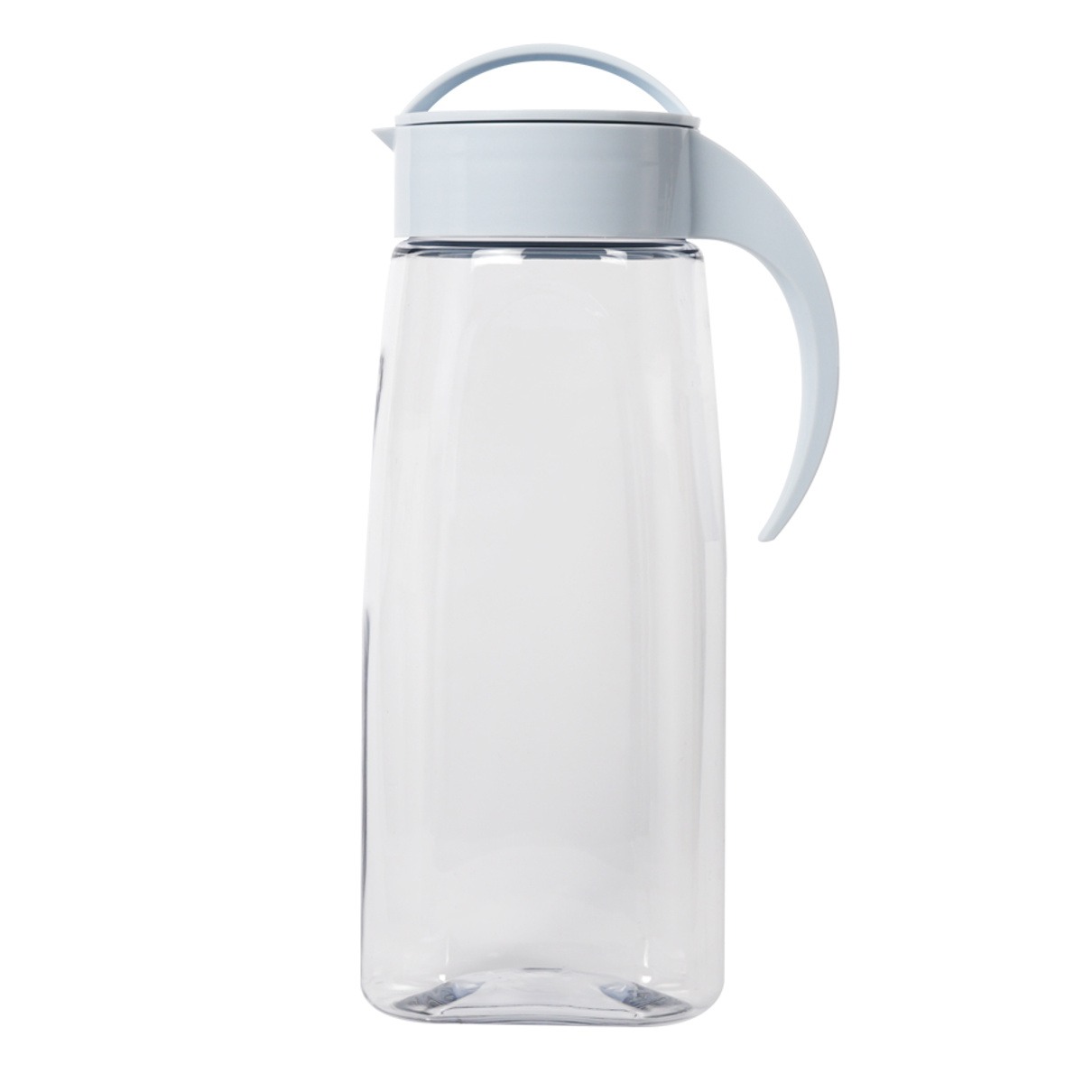 冷水筒 ピッチャー 2.2L ファインジャグ プラスチック 横置き 耐熱 ( 水差し 茶ポット 熱湯 麦茶 冷水ポット 約 2リットル 大容量 スクリュータイプ 取っ手付き 広口 ハンドル付き シンプル 日本製 ) 【ライトブルー】 ライトブルー