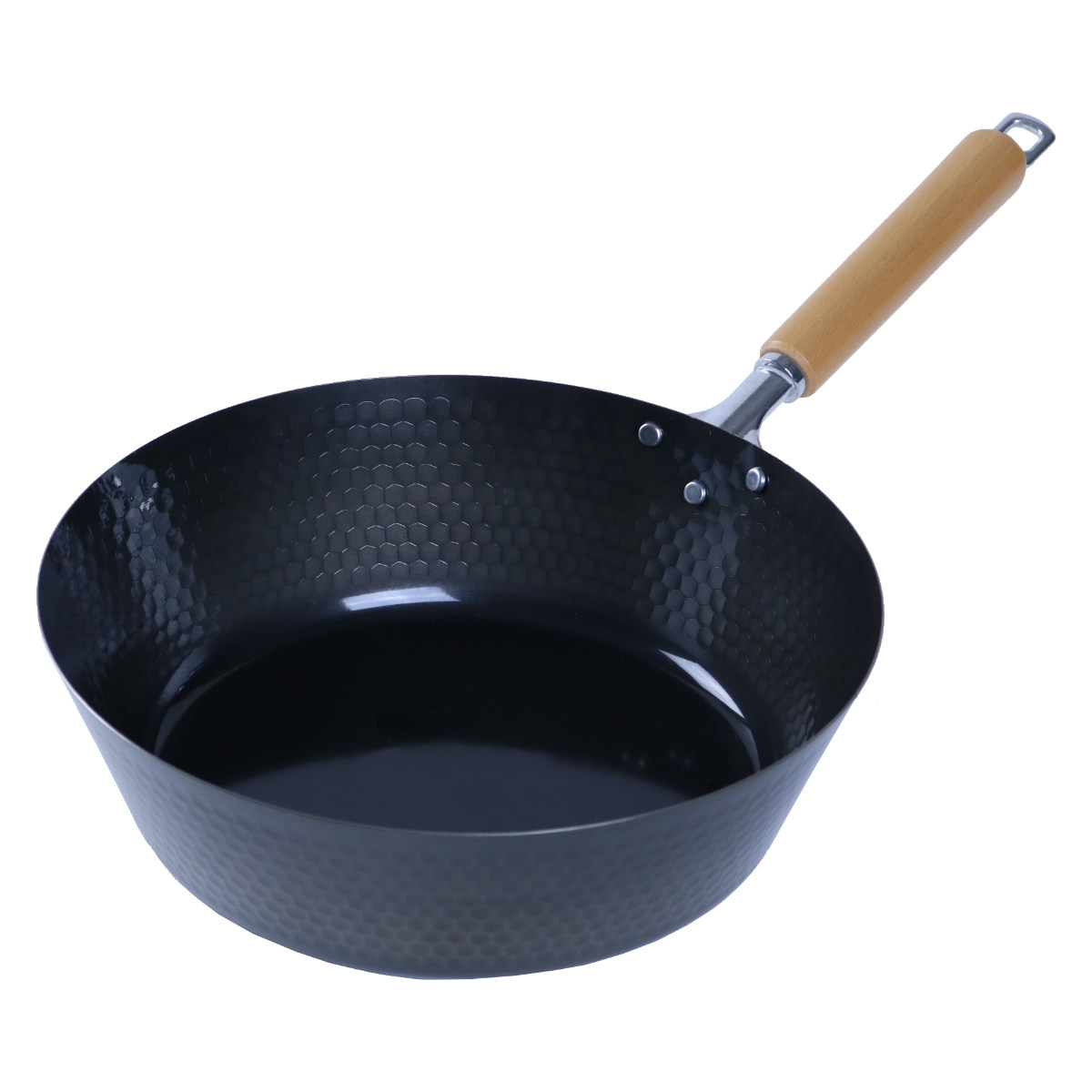 鉄フライパン 28cm IH対応 スゴ軽 槌目鉄深型フライパン 日本製 ( ガス火対応 鉄フライパン 深型フライパン 28センチ 鉄製フライパン 炒め鍋 いため鍋 軽量 槌目鍋 ディープパン 空焚き不要 オール熱源対応 )