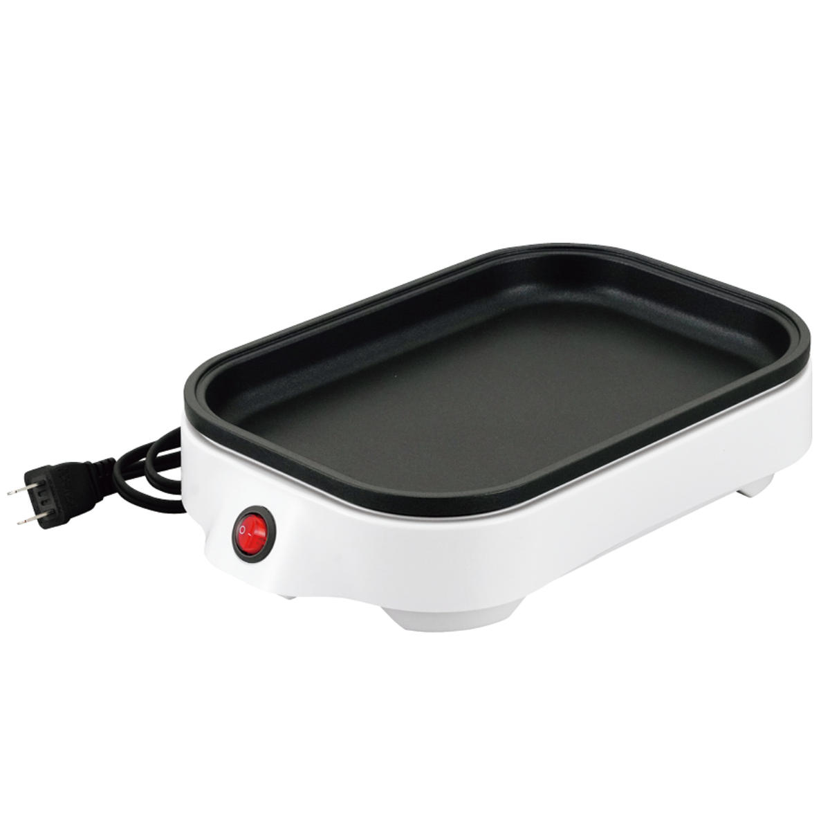 コンパクトホットプレート 卓上 ( ホットプレート 平面プレート ミニ 1~2人用 ふっ素加工 1人暮らし キッチン家電 調理家電 電気 ホワイト )