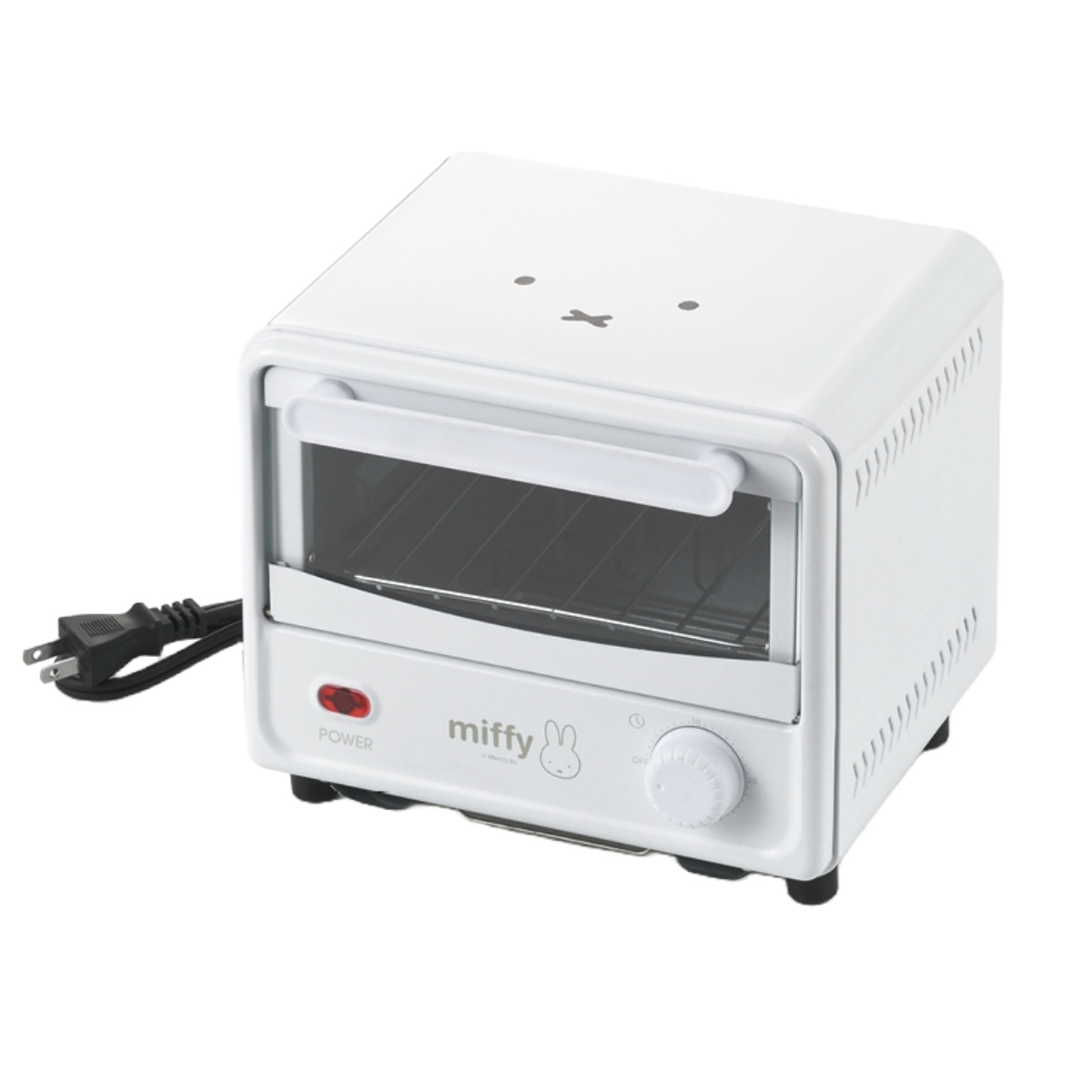 ミニオーブントースター 1枚 ミッフィー コンパクト ( トースター トースト 1人 1枚焼き リベイク 単身 小さい タイマー ダイヤル 30分 焼く 朝食 朝食作り グラタン ピザ パン キッチン家電 調理家電 省スペース 可愛い )