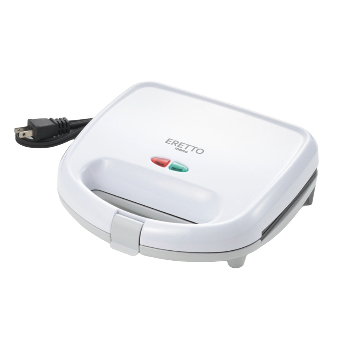 ホットサンドトースター ERETTO mono ホットサンドメーカー 電気 ( ホットサンド 朝食 パーティー おやつ コンパクト 両面 焼き 食パン サンドイッチ ふっ素加工 調理家電 キッチン家電 シンプル おしゃれ )