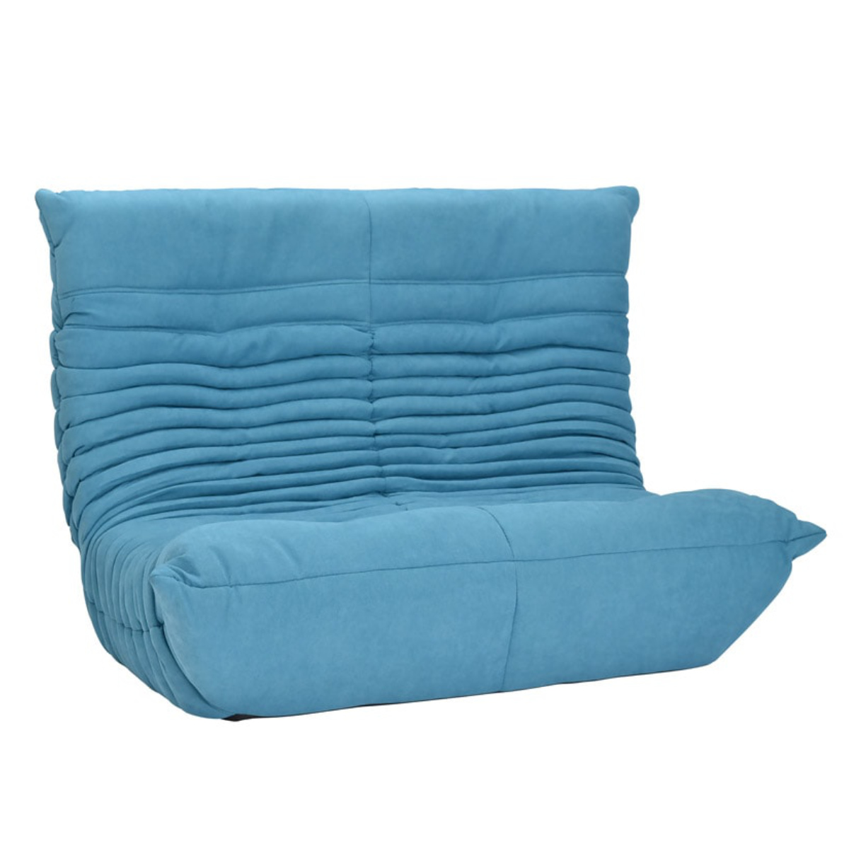 ソファ 2人掛け 幅134cm 3段階リクライニング ブルコ ( 2Pソファ リクライニング ハイバック ソファー リビングソファ ローソファ フロアソファ コンパクト ボリューム リラックス ウレタン ロータイプ ファブリック 2人掛けソファ ) 【エメラルドグリーン】 エメラルドグリーン