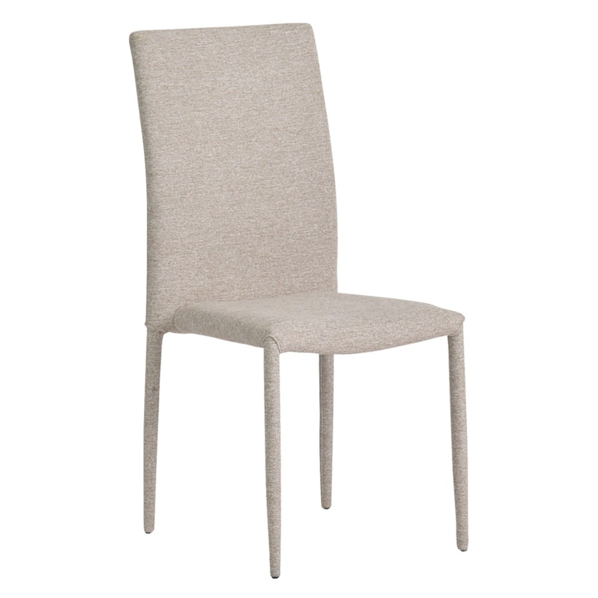 ダイニングチェア 座面高43cm 2脚セット スタッキング ( 食卓椅子 チェア イス 椅子 いす ダイニング 肘なし レザー調 ファブリック 完成品 ハイバック チェアー 食卓 リビング おしゃれ リビングチェア デスクチェア 積み重ね ) 【ライトベージュ】 ライトベージュ