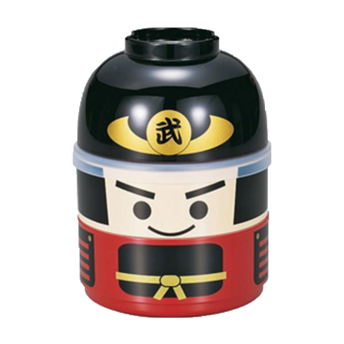 お弁当箱 2段 お椀付き こけし弁当 440ml ランチボックス イチロー ( 二段 レンジ対応 食洗機対応 二段弁当箱 こけし スープカップ付き こけし二段弁当 レンジOK 食洗機OK シール蓋 ふんわり ふわっと ドーム型 ) 【武士】 武士