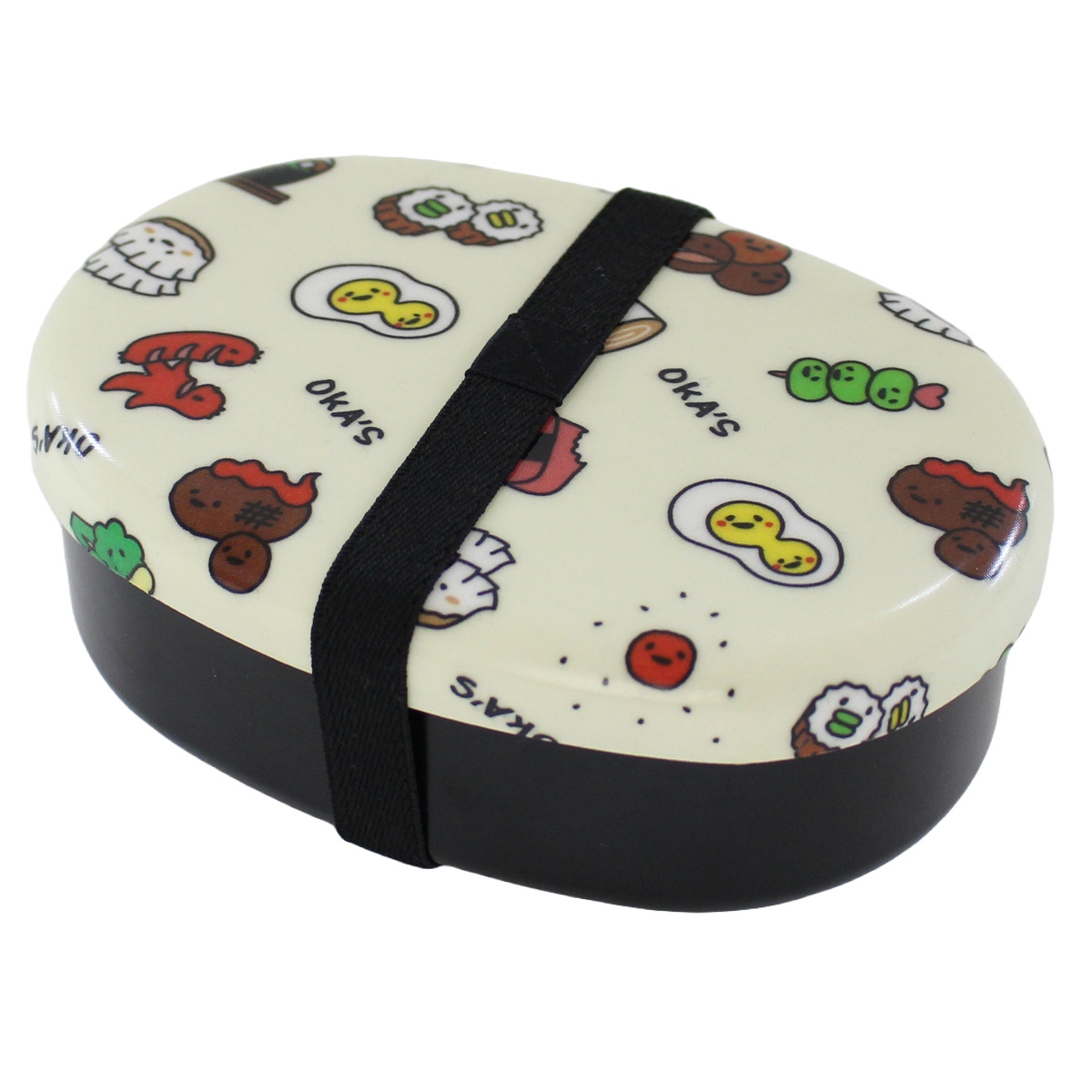 弁当箱 480ml 1段 布貼小判一段弁当 480 OKA’S ( お弁当箱 レンジ対応 食洗機対応 ドーム型 ランチバンド付き 小判型 日本製 レンジOK 食洗機OK 中子付き 一段 お弁当 弁当 一段弁当箱 ランチグッズ お弁当グッズ )