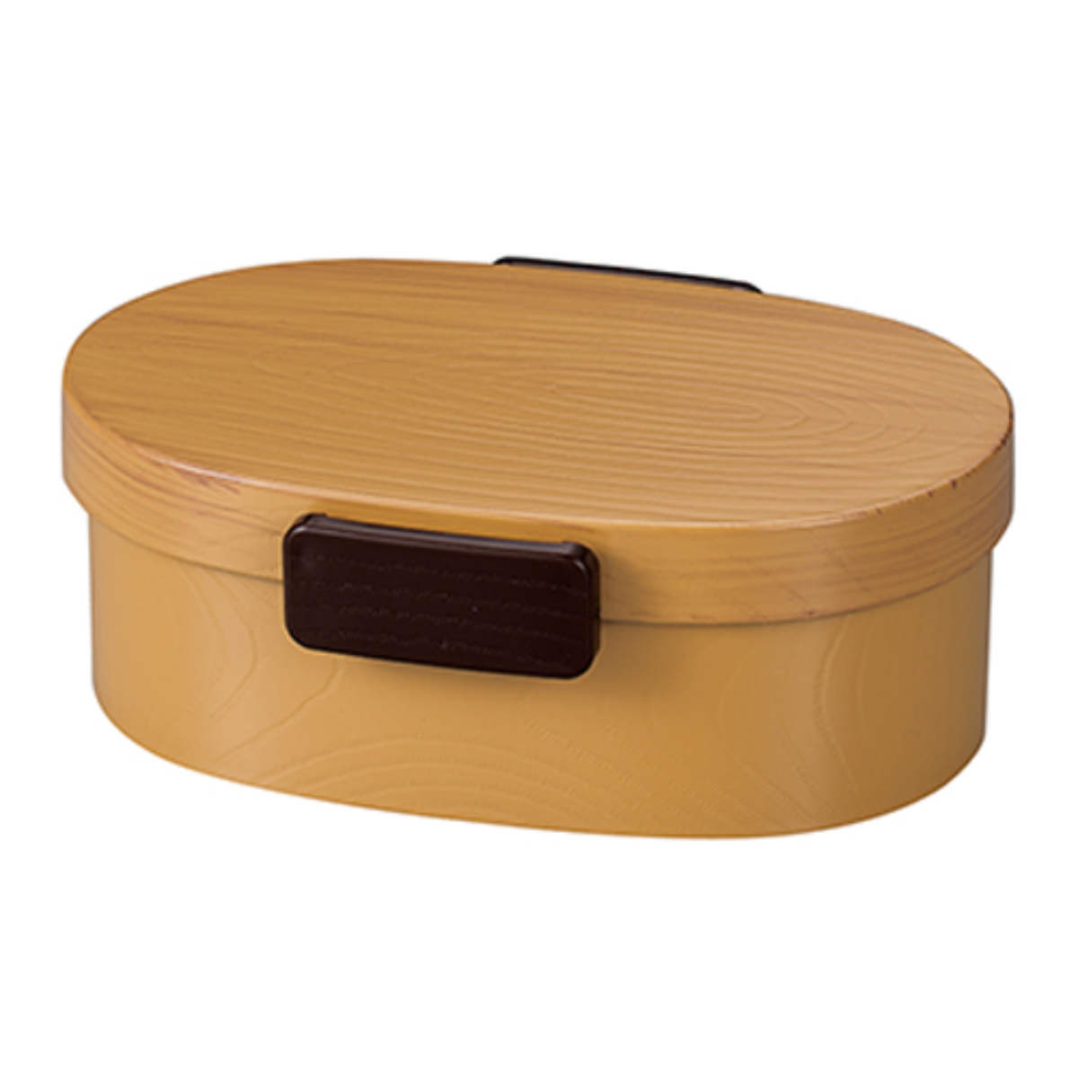 弁当箱 さっと洗えるお弁当箱 プレミアム 木目小判弁当 小 480ml タイト式 ( お弁当箱 ランチボックス レンジ対応 食洗機対応 一段 木目調 レンジOK 食洗機OK 弁当 お弁当 仕切り付き 大人 1段 日本製 ) 【ひのき】 ひのき