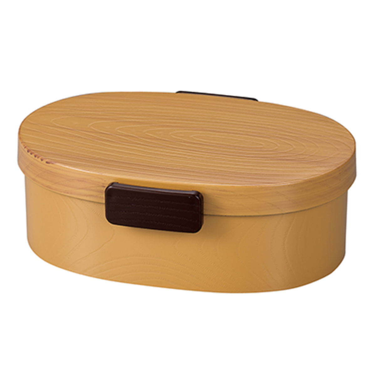 弁当箱 さっと洗えるお弁当箱 プレミアム 木目小判弁当 大 800ml タイト式 ( お弁当箱 ランチボックス レンジ対応 食洗機対応 一段 木目調 レンジOK 食洗機OK 弁当 お弁当 仕切り付き 大人 1段 日本製 ) 【ひのき】 ひのき