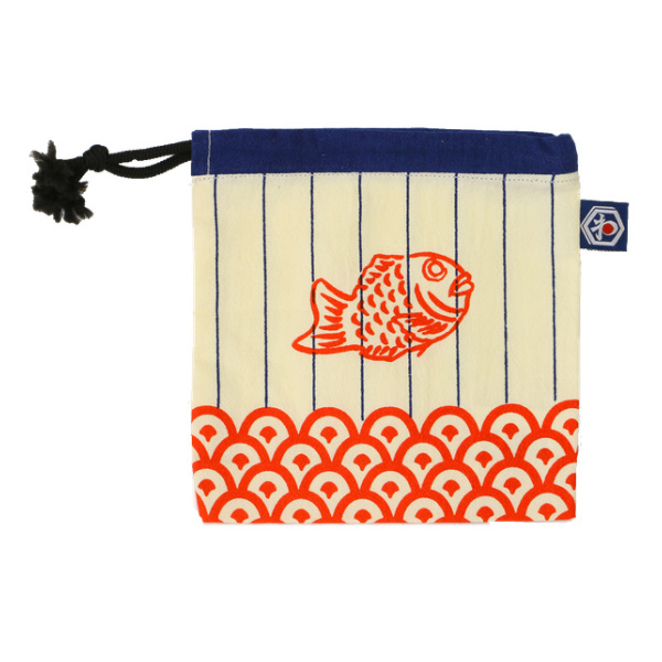 Dショッピング コップ袋 巾着袋 わ 巾着ポーチ たいやき 巾着 袋 ポーチ 給食袋 コップ入れ ランチ巾着 小物入れ きんちゃく袋 お弁当袋 巾着バッグ 和柄 和風 大人 カテゴリ 弁当箱の販売できる商品 リビングート ドコモの通販サイト