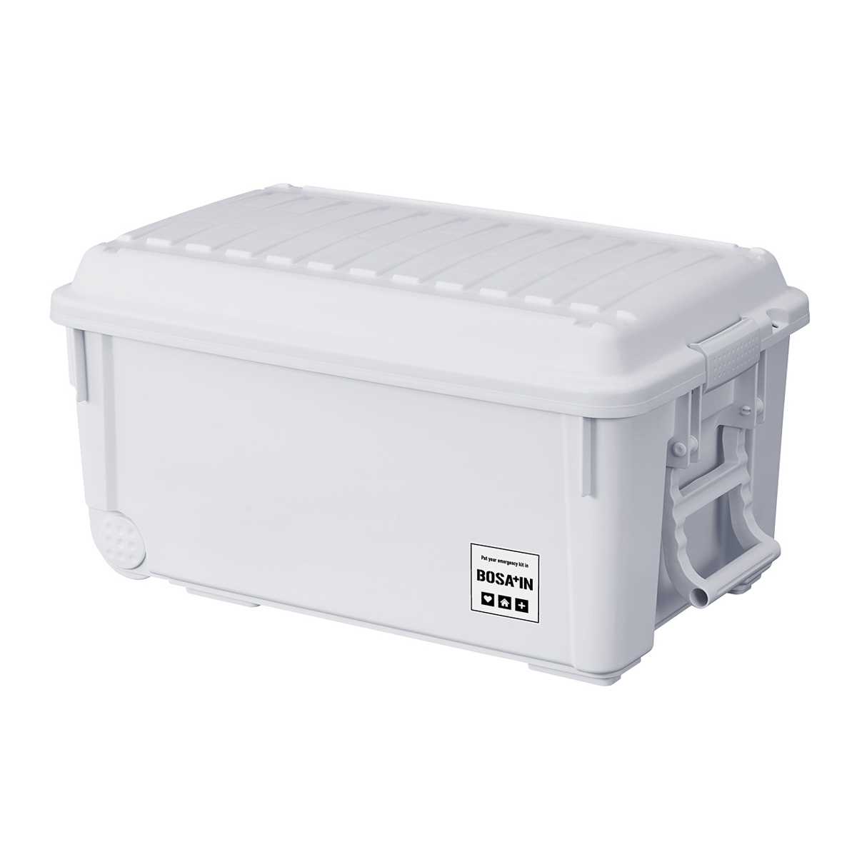 コンテナボックス ベランダキャスターボックス BOSA+IN 幅48×奥行76×高さ40cm ( キャスター付き 収納ケース 収納 フタ付き ボックス 収納コンテナ 大容量 ケース スタッキング バックル付き 頑丈箱 防災グッズ 防災 ロック付き )