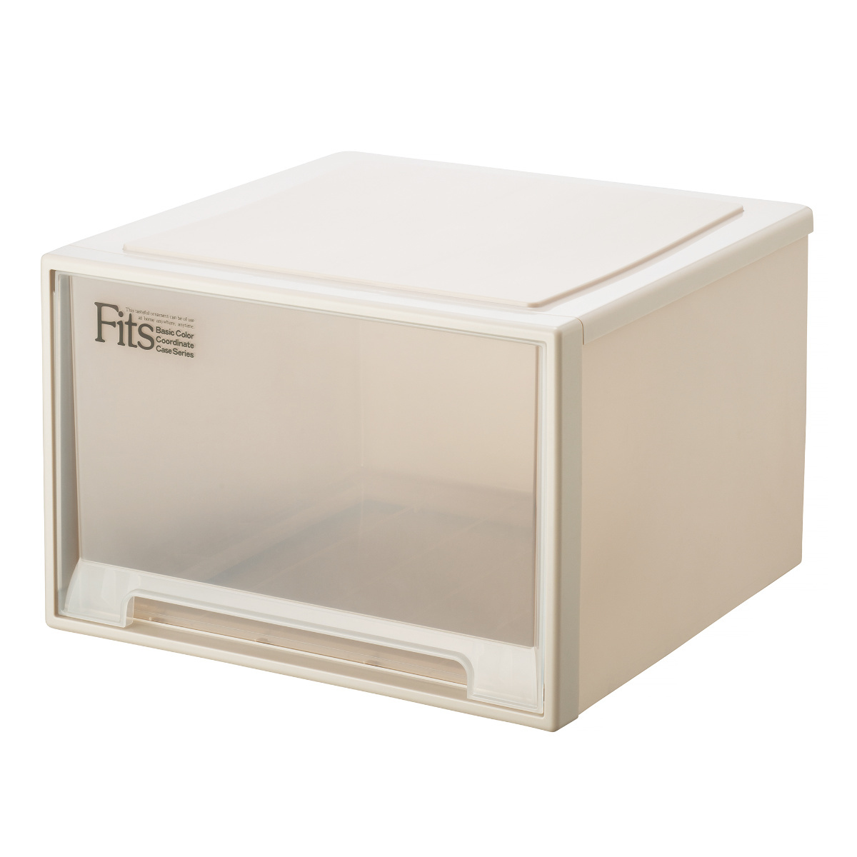 収納ケース Fits フィッツ フィッツケース ワイド ディープ 同色4個セット 引き出し 小物 ( 収納ボックス 収納 ケース 小物収納 幅45 奥行45 高さ30 天馬 衣装ケース 積み重ね 押し入れ クローゼット収納 引き出し収納 ) 【カプチーノ】 カプチーノ