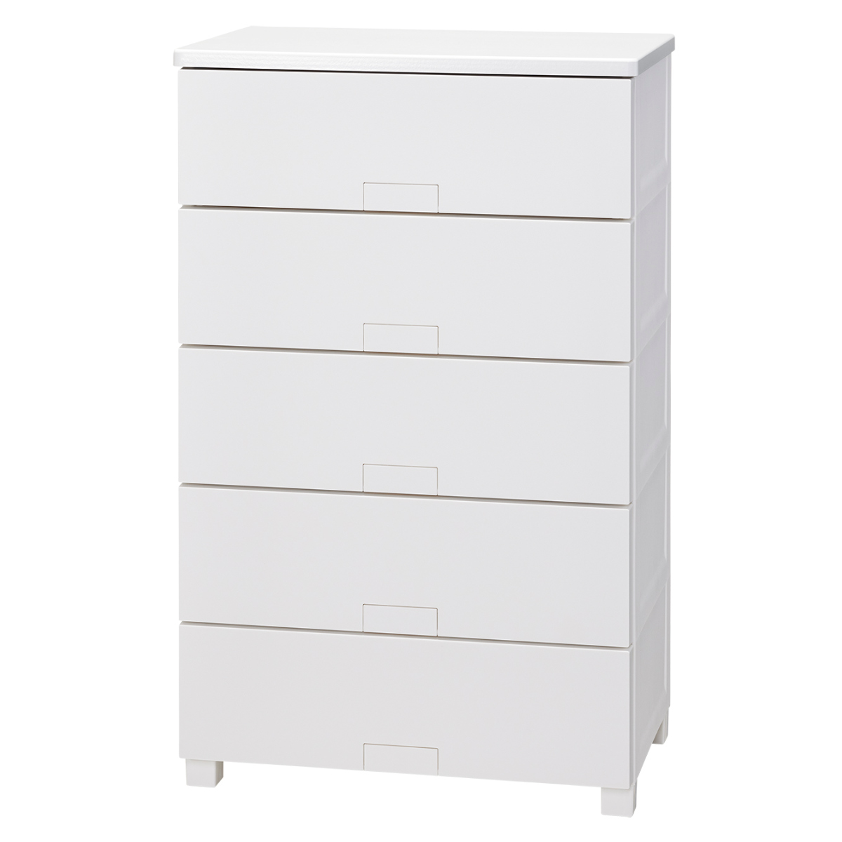 チェスト フィッツチェスト フルフラット 6505 Fits 幅65×奥行41×高さ105cm 5段 ( タンス 引き出し 収納 衣類収納 完成品 プラスチック 引き出しロック フィッツ 衣装ケース リビング収納 収納ケース 洋タンス ストッパー付き ) 【ホワイト】 ホワイト