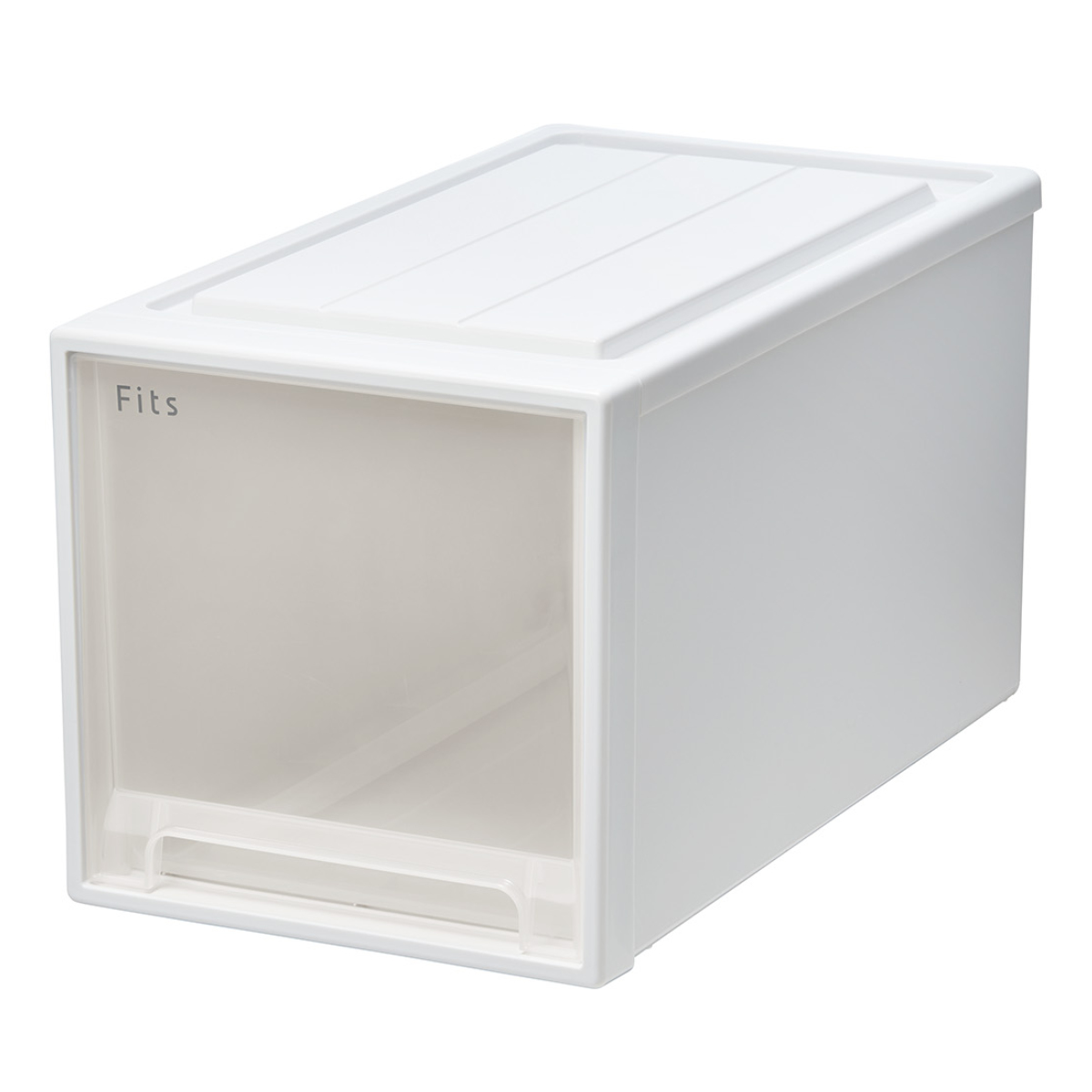 収納ケース Fits フィッツ フィッツケース クローゼット L-30 ( 衣装ケース 収納 幅30 奥行53 高さ30 天馬 日本製 ケース 引き出し 収納ボックス プラスチック 積み重ね 押し入れ 押入れ ) 【ホワイトクリア】 ホワイトクリア