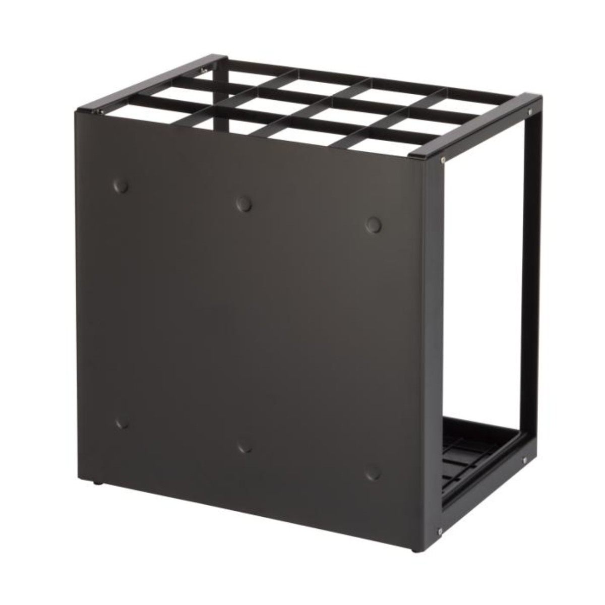 傘立て 36本用 パネル傘立 ( 法人限定 傘たて 業務用 玄関収納 傘 スチール製 長傘 収納 アンブレラ スタンド 省スペース シンプル 黒 白 おしゃれ ) 【ブラック】 ブラック