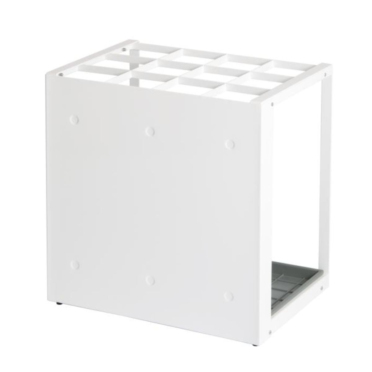 傘立て 36本用 パネル傘立 ( 法人限定 傘たて 業務用 玄関収納 傘 スチール製 長傘 収納 アンブレラ スタンド 省スペース シンプル 黒 白 おしゃれ ) 【ホワイト】 ホワイト