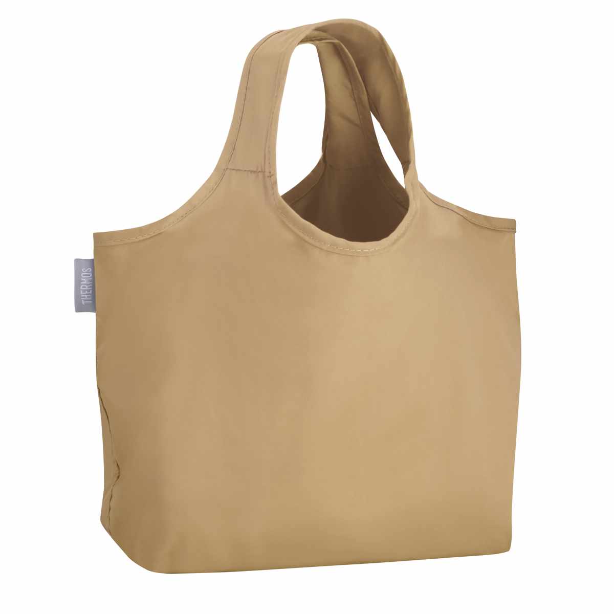 サーモス エコバッグ たたまず丸めるエコバッグ 10L ( THERMOS マイバッグ サブバッグ ミニ ランチバッグ エコバック 洗える お買い物袋 手提げ マチ付き 軽量 コンパクト レジ袋 コンビニ 買い物袋 レジバッグ 丸める 簡単 ) 【ベージュ】 ベージュ