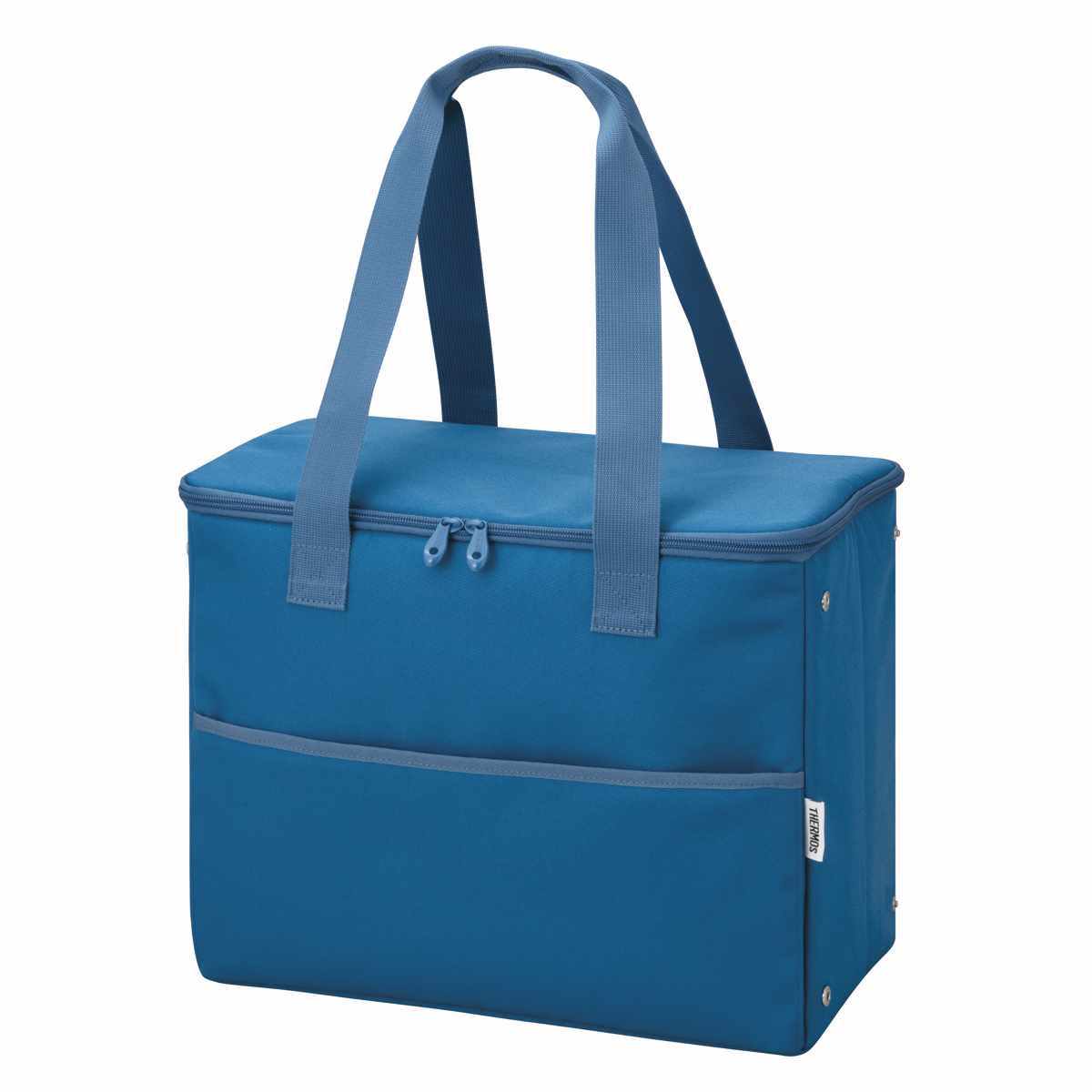 サーモス エコバッグ 25L 保冷 ショッピングバッグ ボックス ( THERMOS マチ付き レジカゴ用 コンパクト 大容量 クーラーバッグ クーラートートバッグ ソフトクーラー 折りたたみ 買い物かご バッグ かばん 鞄 クーラーボックス ) 【ブルー】 ブルー