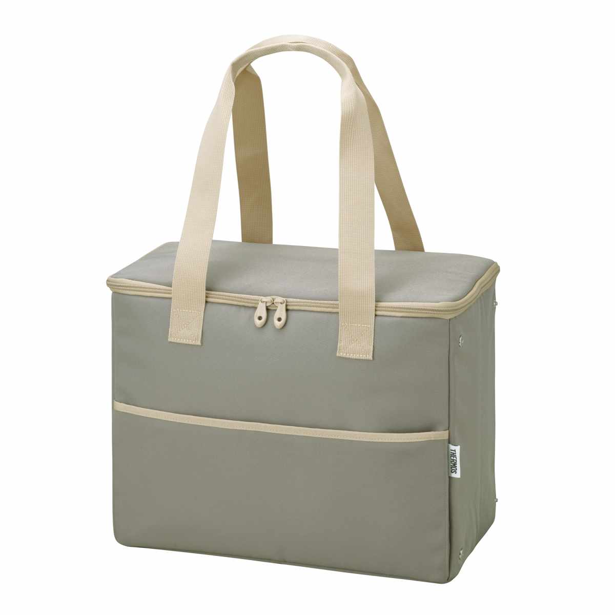 サーモス エコバッグ 25L 保冷 ショッピングバッグ ボックス ( THERMOS マチ付き レジカゴ用 コンパクト 大容量 クーラーバッグ クーラートートバッグ ソフトクーラー 折りたたみ 買い物かご バッグ かばん 鞄 クーラーボックス ) 【グレージュ】 グレージュ