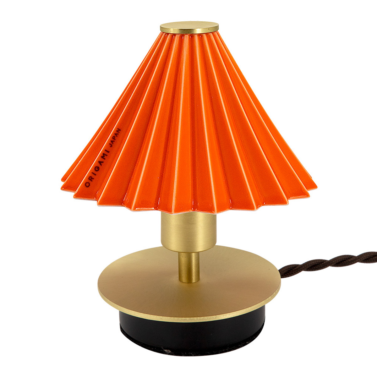 テーブルランプ ミニ LED電球付き ORIGAMI LAMP オリガミランプ 壁掛け可 gram eight グラムエイト ( ポータブルランプ コードレス 間接照明 卓上 PORTABLE ドリッパー ポータブルライト LED 充電プラグ付 卓上ライト ) 【オレンジ】 オレンジ