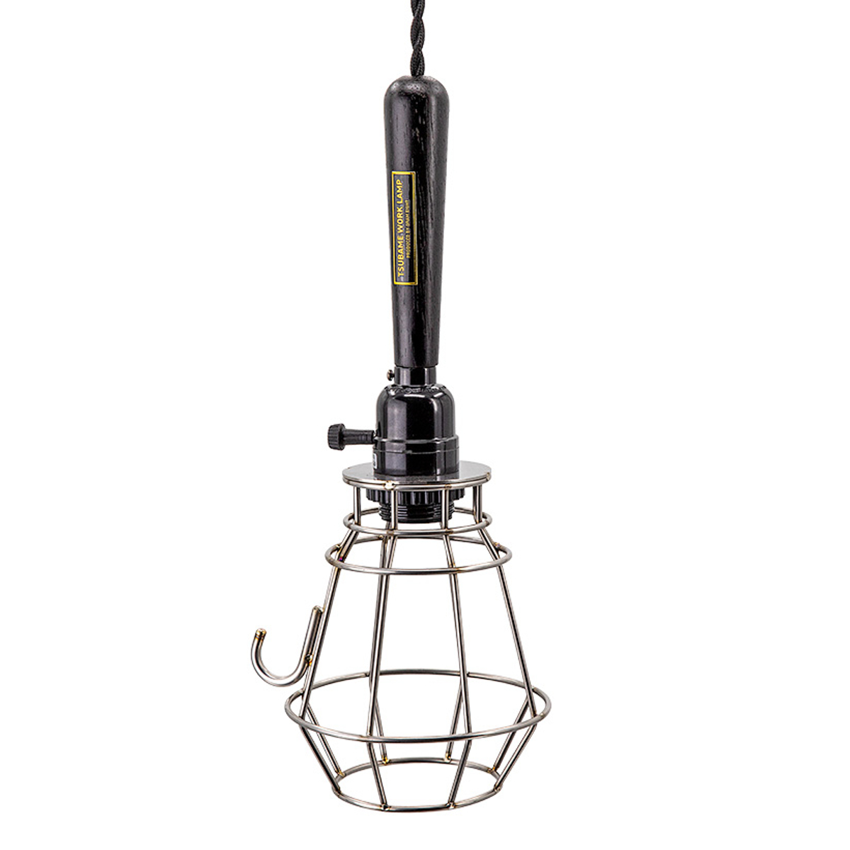 ペンダントライト 1灯 LED対応 ツバメ ワークランプ 引掛けシーリングタイプ gram eight グラムエイト ( ワイヤーランプ 照明 LED 引っ掛けシーリング 無骨 新潟 燕市 職人 木製ソケット 異素材 ライト トイレ おしゃれ ステンレス ) 【シルバー】 シルバー