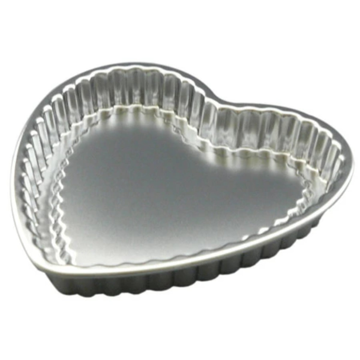 タルト型 パイ型 16cm ハート スチール製 クロームメッキ ( トルテ型 焼き型 ケーキ型 製菓道具 焼型 タルト焼型 お菓子作り タルトハート型 )