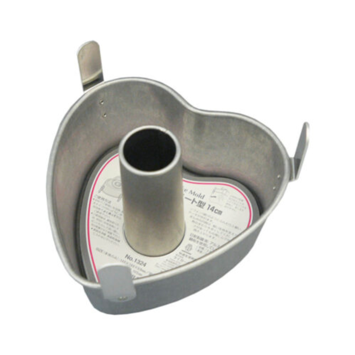 シフォンケーキ型 ハート 14cm ( ケーキ型 焼き型 焼型 スチール製 底取 シフォンケーキ スポンジ 型 ケーキ 長持ち 耐久性 丈夫 手作り 底取タイプ )