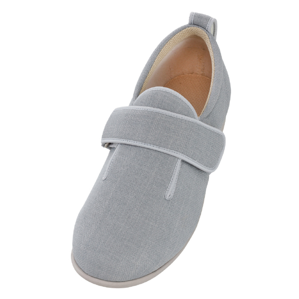 介護シューズ あゆみ ダブルマジック3 左足 7E S~LL 施設用 ( 介護靴 靴 片足 レディース メンズ 室内 軽量 転倒予防 介護用 シンプル おしゃれ ケアシューズ 施設 屋内 男女兼用 高齢者 幅広 甲高 履きやすい 軽い ) 【グレーS】 グレーS