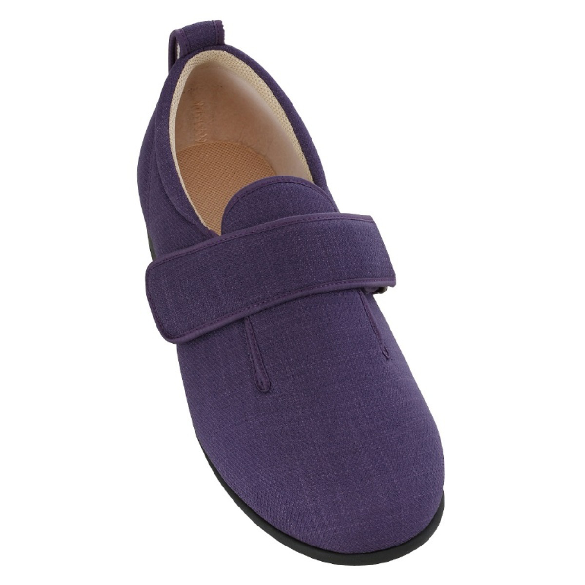 介護シューズ あゆみ ダブルマジック3 右足 11E S~LL 施設用 ( 介護靴 靴 片足 レディース メンズ 室内 軽量 転倒予防 介護用 シンプル おしゃれ ケアシューズ 施設 屋内 男女兼用 高齢者 幅広 甲高 履きやすい 軽い ) 【紫S】 紫S