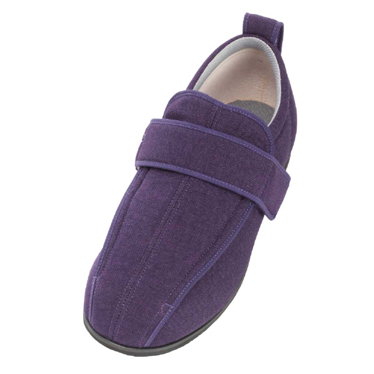 介護シューズ あゆみ ケアフル3 左足 7E S~5L 外出用 ( 介護靴 靴 片足 大きいサイズ レディース メンズ 軽量 転倒予防 撥水 抗菌 防臭 介護用 おしゃれ ケアシューズ お出かけ リハビリ 男女兼用 高齢者 幅広 甲高 軽い ) 【紫3L】 紫3L
