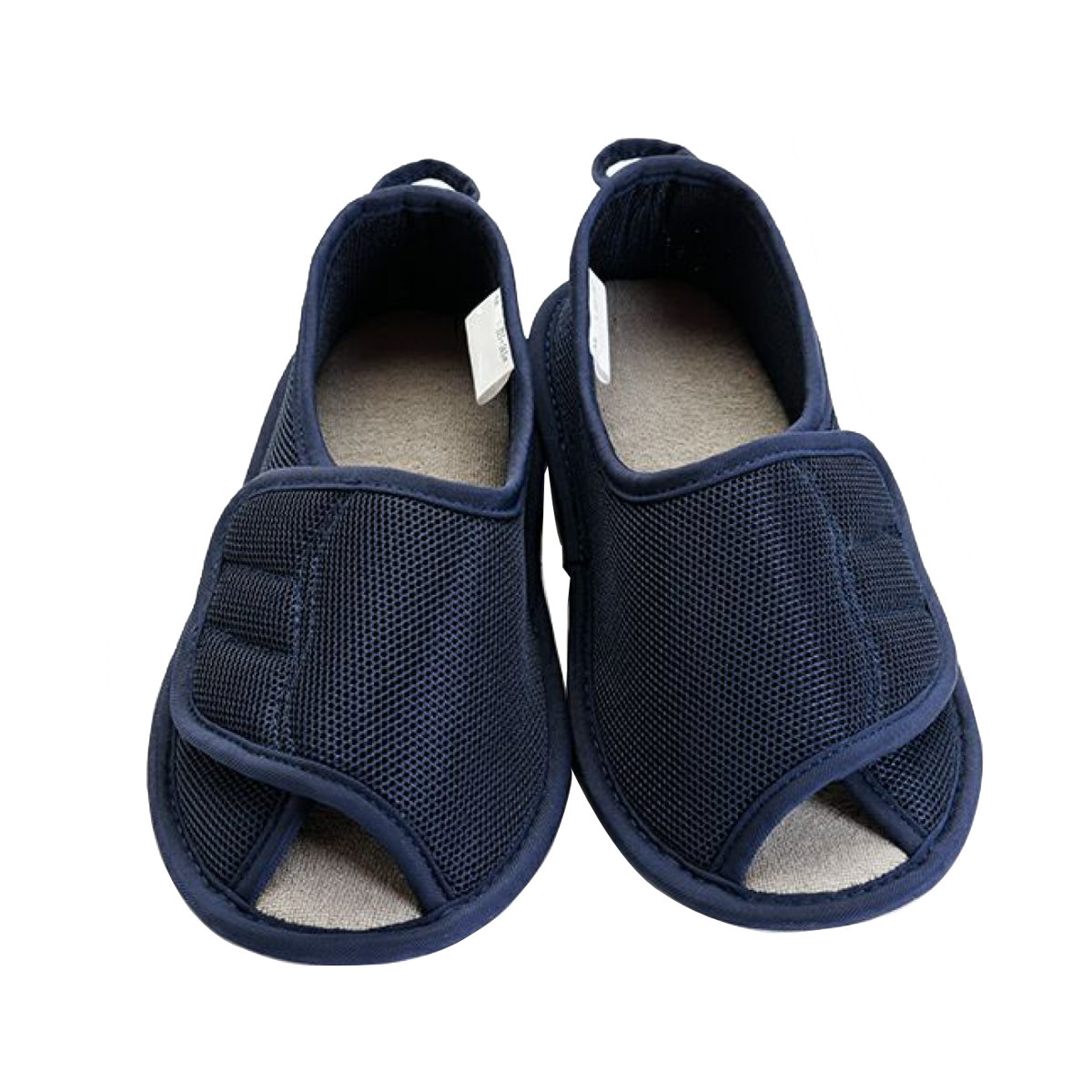 介護シューズ あゆみ 早快マジック2 オープン 両足 3E S~4L 入院用 ( 介護靴 靴 幅広 甲高 履きやすい 前開き 軽い 洗える レディース メンズ 高齢者 院内 室内 自宅 軽量 転倒予防 介護用 男女兼用 メッシュ 室内履き ) 【ネイビー4L】 ネイビー4L