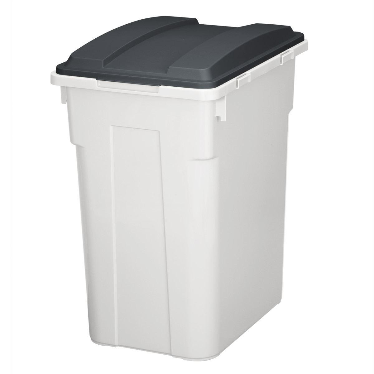 ゴミ箱 70L 連結カラー分別ペール 屋外兼用 ( ごみ箱 70リットル ふた付き 角型 屋外 連結 大容量 プラスチック キッチン 連結できる 庭 外 フタ付き 袋 見えない 屋内 台所 ダイニング ランドリー ) 【チャコールブラック】 チャコールブラック