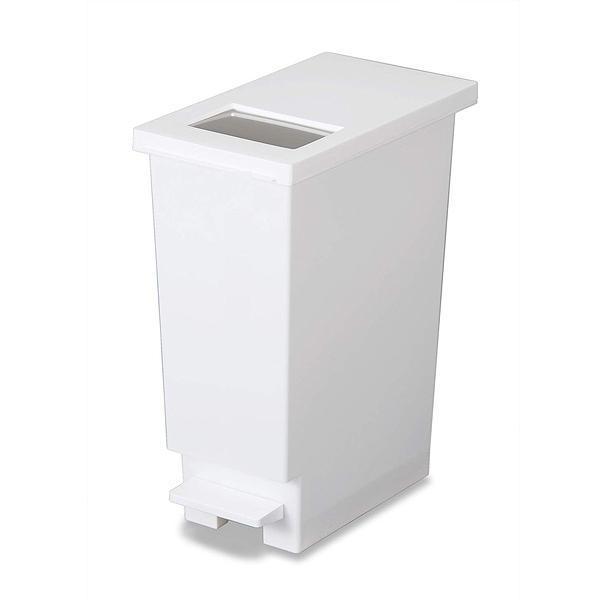 ゴミ箱 20L 同色2個セットユニード プッシュ&ペダル ( 20リットル ふた付き 分別 キッチン ダストボックス スリム 分別ゴミ箱 棚下 カウンター下 縦型 角型 ペダルペール 蓋付き シンプル おしゃれ 小窓 プラスチック ) 【ホワイト】 ホワイト