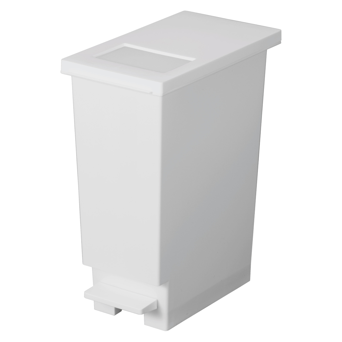 ゴミ箱 20L 同色2個セットユニード プッシュ&ペダル ( 20リットル ふた付き 分別 キッチン ダストボックス スリム 分別ゴミ箱 棚下 カウンター下 縦型 角型 ペダルペール 蓋付き シンプル おしゃれ 小窓 プラスチック ) 【ホワイトグレー】 ホワイトグレー