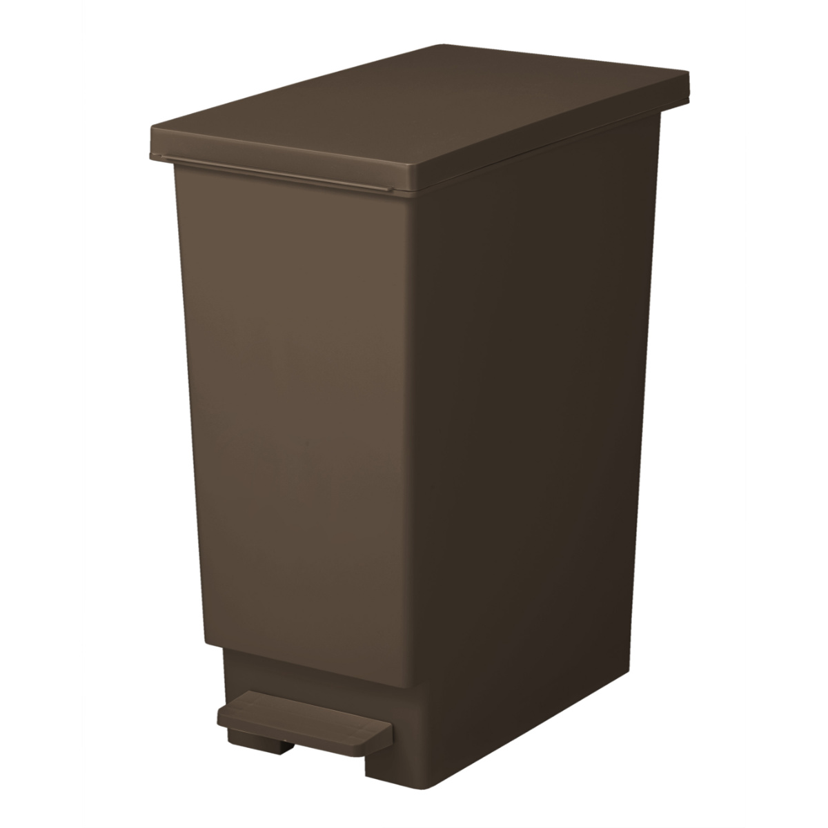 ゴミ箱 45L スリムペダル ふた付き ( ごみ箱 45リットル スリム ペダル キッチン 分別 ダストボックス 縦型 シンプル おしゃれ 分別ゴミ箱 蓋付き 屑入れ 屑箱 袋止め ペール 台所 リビング 部屋 子供 大容量 ペダル式 ) 【Nブラウン】 Nブラウン