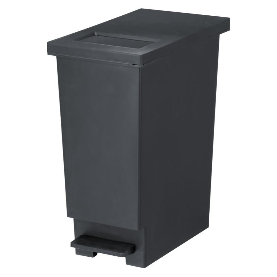 ゴミ箱 30L 同色3個セット ユニード プッシュ&ペダル ( 30リットル ふた付き 分別 キッチン ダストボックス スリム 分別ゴミ箱 棚下 カウンター下 縦型 角型 ペダルペール 蓋付き シンプル おしゃれ 小窓 ) 【チャコールブラック】 チャコールブラック