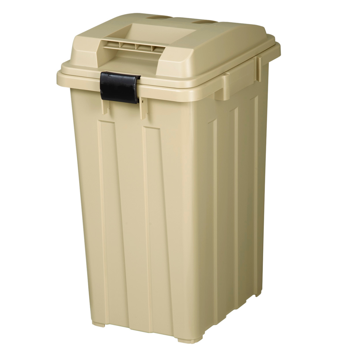 ゴミ箱 45L 同色2個セット 連結ハンドルペール ( ごみ箱 45 屋外 連結 2個 大容量 45リットル ふた付き 分別 外用 収納庫 アースカラー 屋外用ゴミ箱 カラス対策 連結可能 おしゃれ ) 【ベージュ】 ベージュ