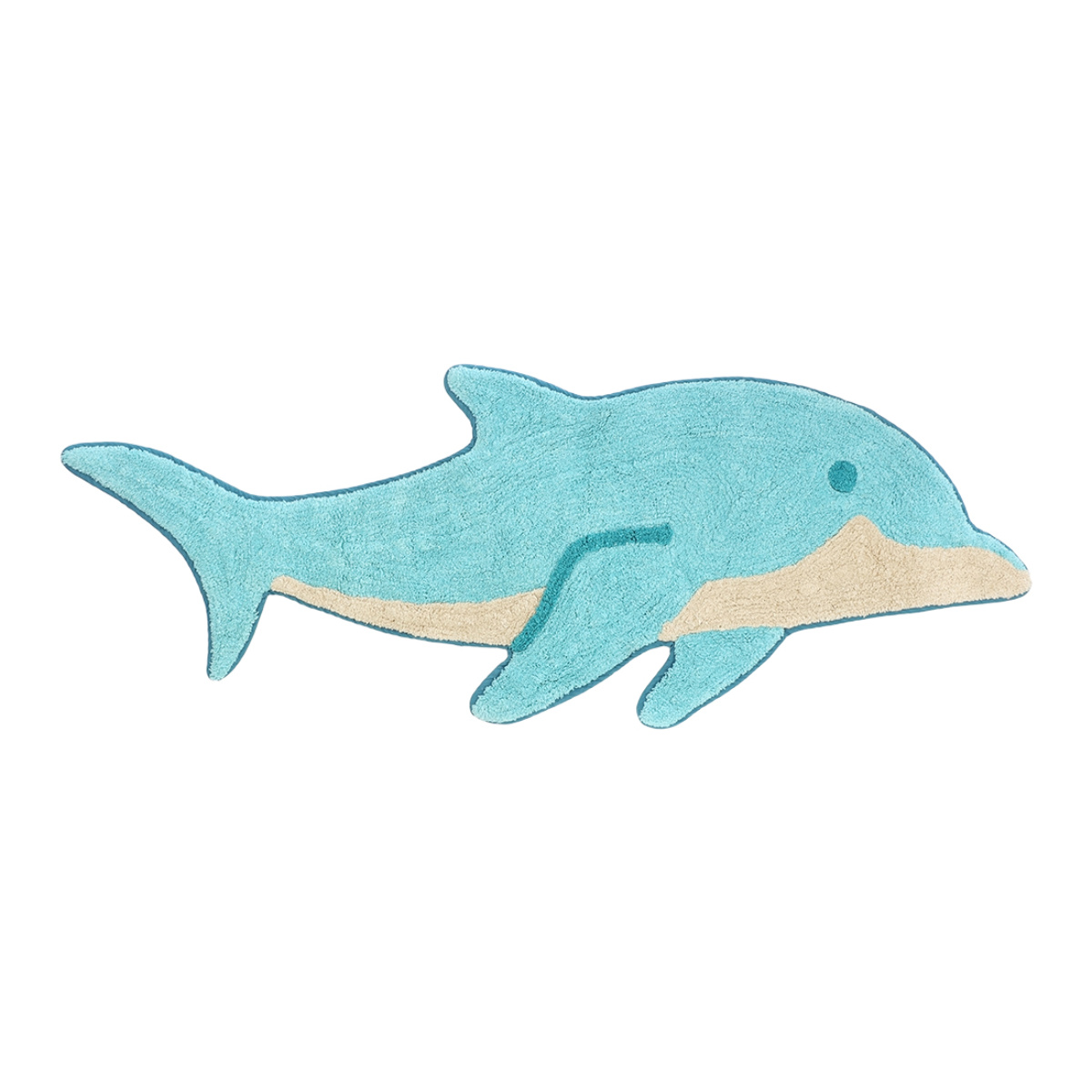 玄関マット 50×120cm 室内 ロング ( 玄関 マット アクセントマット 屋内 洗える 手洗い インド綿 シャチ イルカ クジラ かわいい 海 インテリア 海の生き物 サーフ 水族館 コットン おしゃれ ) 【イルカ】 イルカ