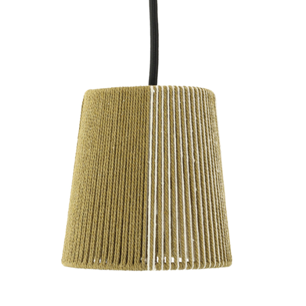 コットンハンギングランプ シリンダー ブルーxホワイト ( ペンダントライト 北欧 コットン 綿 LED 照明 吊り下げ E26 照明器具 ブルー カーキ ライト インテリア LED対応 口金E26 電球付き おしゃれ ) 【カーキ×ホワイト】 カーキ×ホワイト