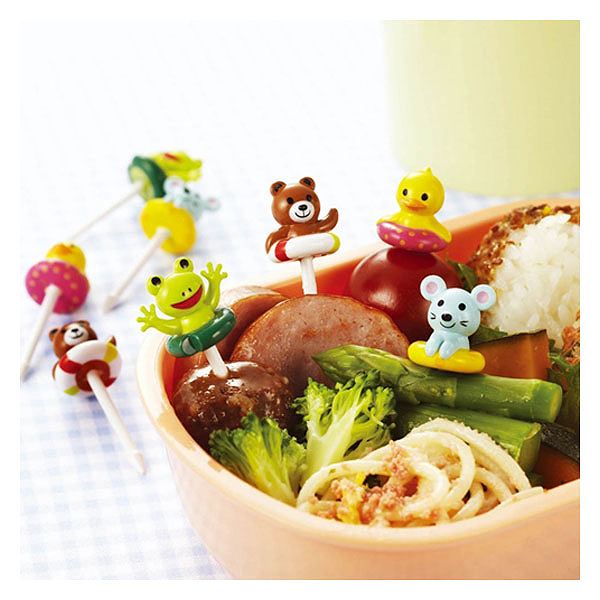 Dショッピング ピック お弁当 ぷかぷか浮き輪ピック 8本入 浮輪 ウキワ ピンチョス 8本 保育園 幼稚園 楊枝 ようじ お弁当ピック 飾り 串 ラッピング お弁当グッズ 弁当 かえる くま ねずみ あひる カテゴリ キッチン小物 その他の販売できる商品