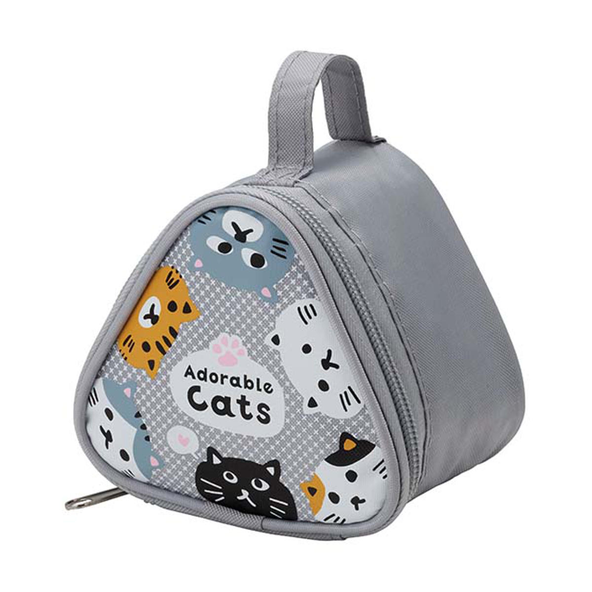 保冷おにぎりケース ネコのあつまり 2個用 保冷 ( おにぎりバッグ 保冷バッグ おにぎりポーチ おにぎりケース おにぎり用 ランチバッグ おむすび用 お弁当バッグ お弁当袋 ランチグッズ 保冷ランチバッグ )