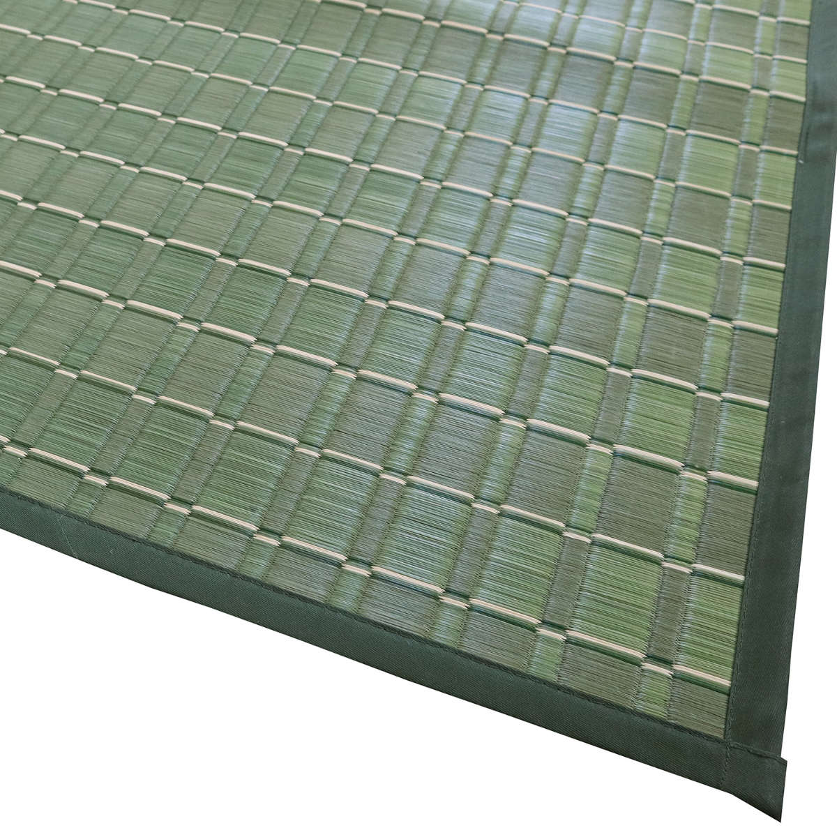 い草ラグ 室町 191×250cm 掛川織 花ござ ( い草マット い草カーペット カーペット ラグ ござ 天然素材 い草 抗菌力 防カビ性 消臭性 除湿 保湿 静音 静音性 防カビ 抗菌 空気清浄 リラックス マット ) 【グリーン】 グリーン