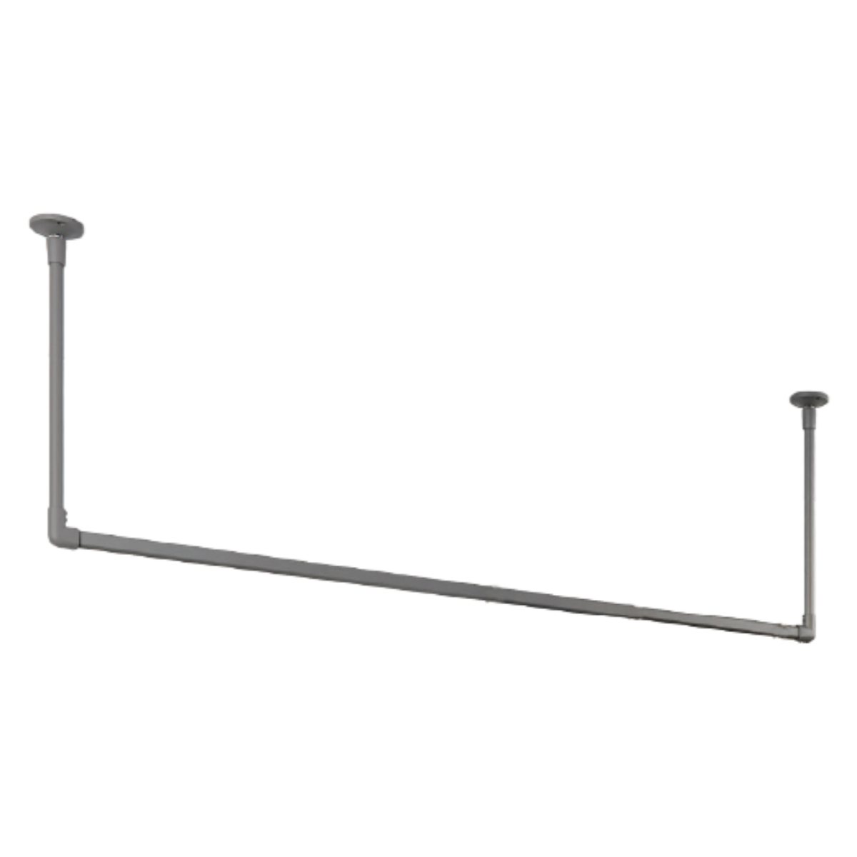 室内物干し TOSO 幅90×高さ47cm ハンギングバー アイアンバー ( ハンガーバー アイアン 物干し 幅90cm 天吊り ハンガーパイプ 室内干し おしゃれ ハンガーラック 洗濯物干し インテリア 衣類 収納 クローゼット ランドリー ) 【グレー】 グレー