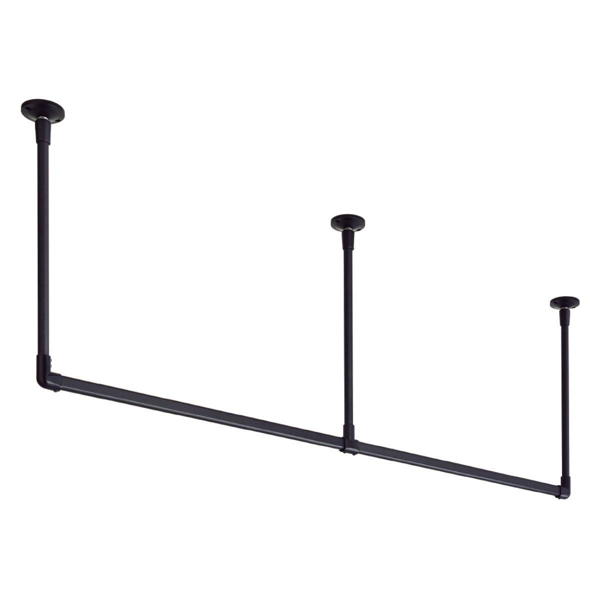 室内物干し TOSO 幅178×高さ47cm ハンギングバー アイアンバー ( ハンガーバー アイアン 物干し 幅178cm 天吊り ハンガーパイプ 室内干し おしゃれ ハンガーラック 洗濯物干し インテリア 衣類 収納 クローゼット ランドリー ) 【ブラック】 ブラック