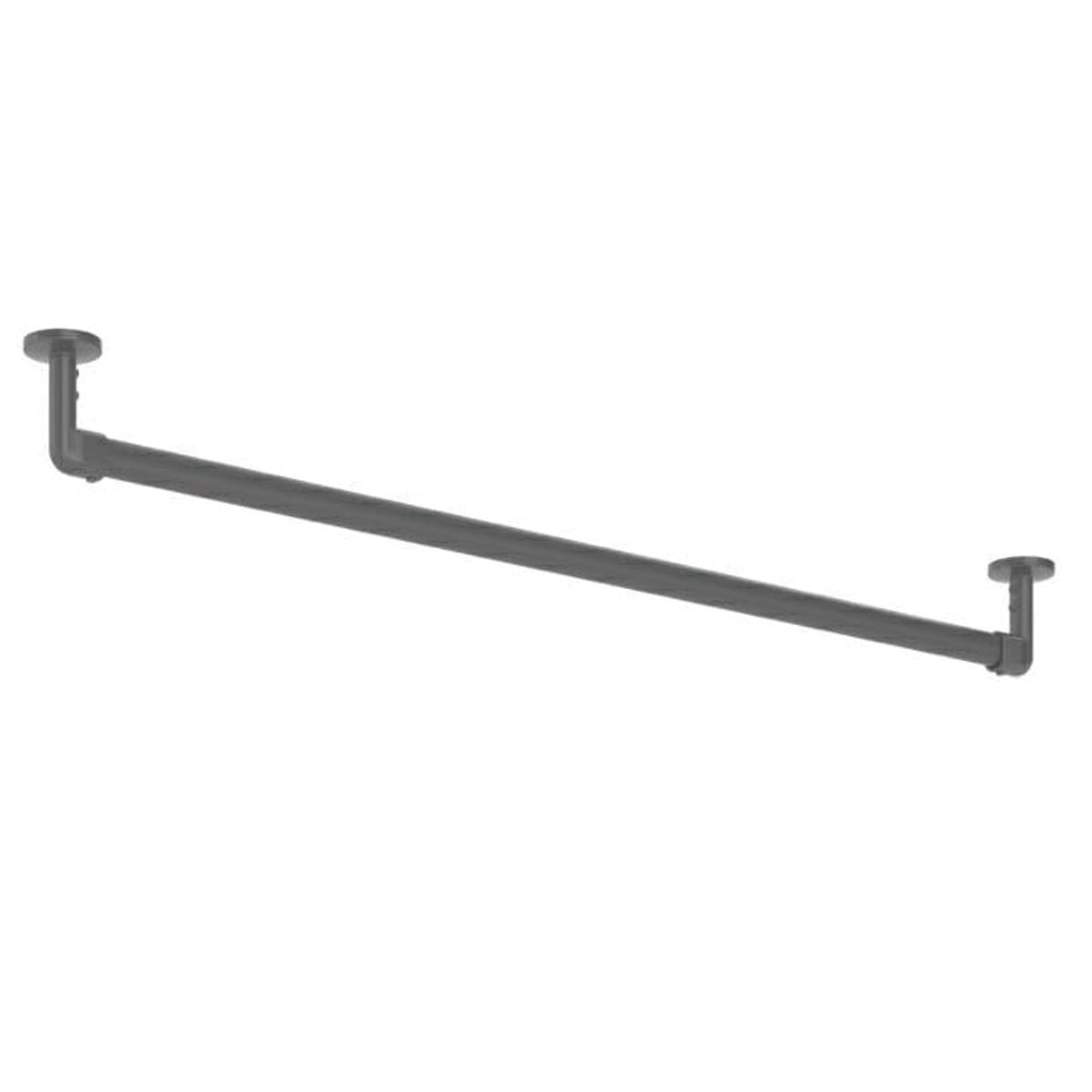 ハンギングバー H-3 天井付け Cタイプ セット 90cm×6cm TOSO ( 収納 専用 バー DIY 取付け 衣類収納 衣類 洋服 服 コート掛け クローゼット 玄関 ウォークインクローゼット ファミリークローゼット 天井 天井付 ちょいかけ ) 【グレー】 グレー