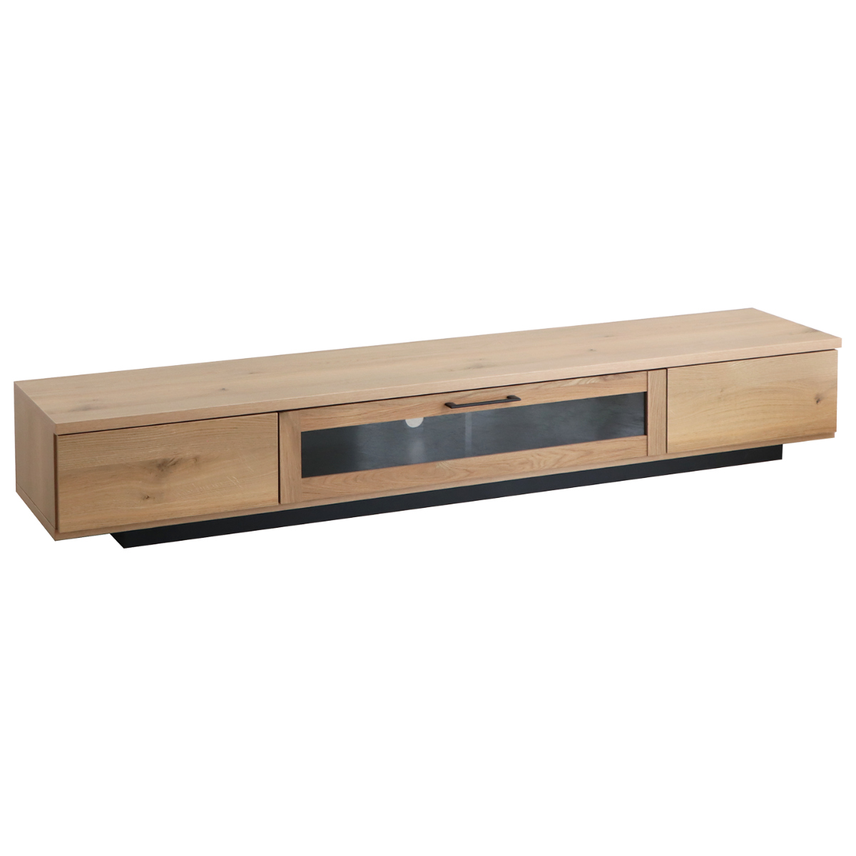 テレビ台 幅200cm ジェイク ローボード 完成品 日本製 ( 80型対応 テレビボード 木目調 引き出し スライドレール リビングボード リモコンOK フロート風 収納 ガラス コード穴 ブラウン ナチュラル ブラック ) 【ナチュラル】 ナチュラル