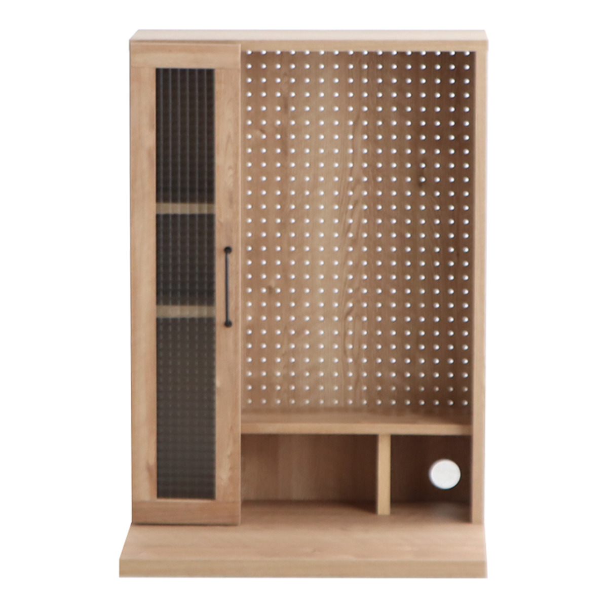 オープン片扉 完成品 日本製 TRC上段専用 ( 専用 開き戸 上段のみ 組み合わせ 追加 パーツ 棚板 トラクトシリーズ ) 【シャビーウッド】 シャビーウッド