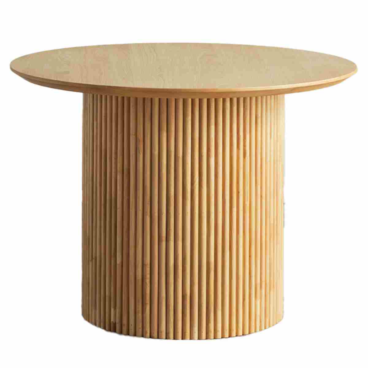円形テーブル 幅100cm ロペス ダイニングテーブル ( テーブル 食卓テーブル 丸 机 木製 天然木 ダイニング 食卓 2~4人 円型 1本脚 リビングテーブル 木製テーブル ウッドテーブル 丸テーブル ) 【ナチュラル】 ナチュラル