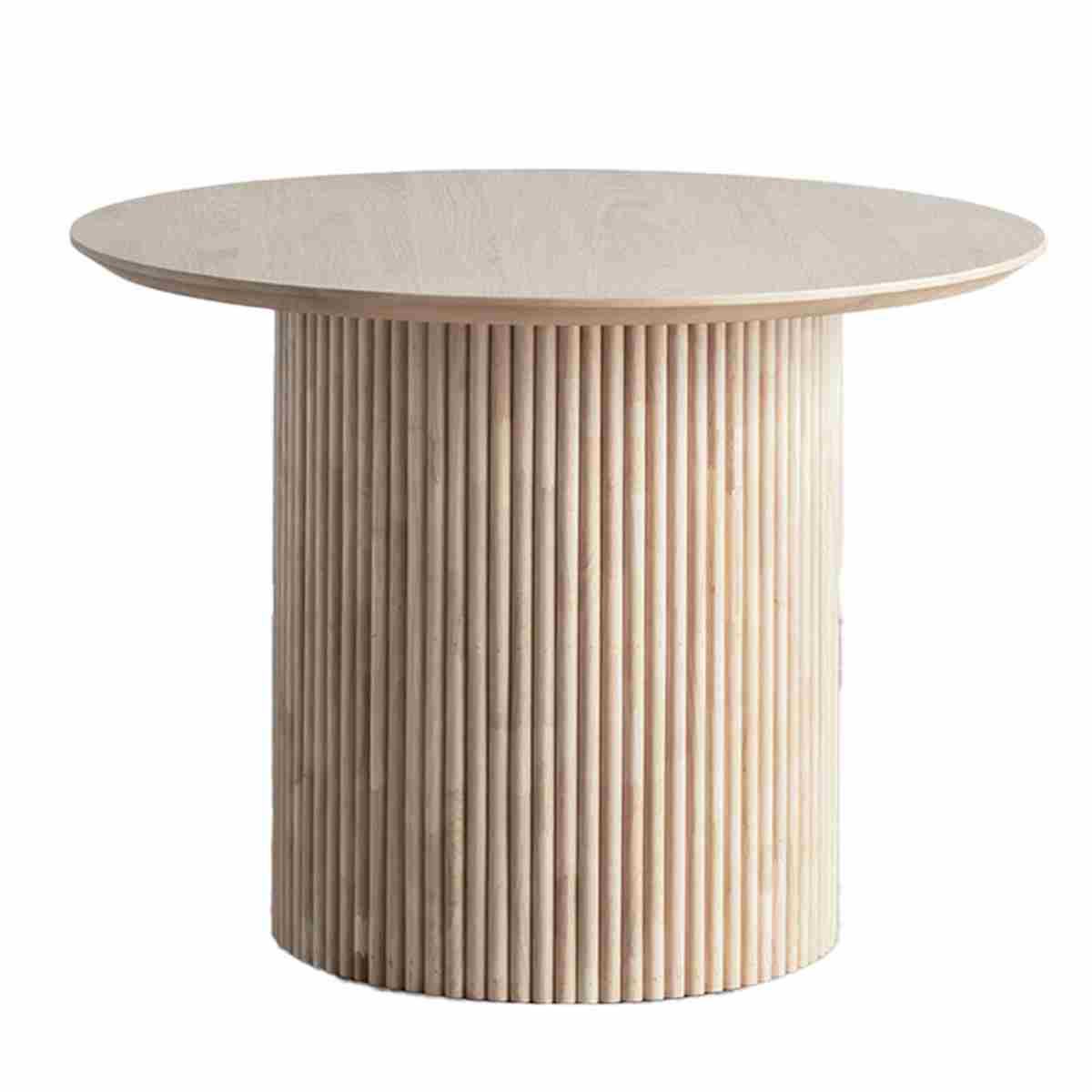 円形テーブル 幅100cm ロペス ダイニングテーブル ( テーブル 食卓テーブル 丸 机 木製 天然木 ダイニング 食卓 2~4人 円型 1本脚 リビングテーブル 木製テーブル ウッドテーブル 丸テーブル ) 【シャビーナチュラル】 シャビーナチュラル