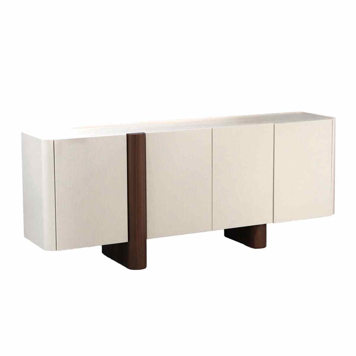 サイドボード 幅180cm ビオランテ 突板 ウォールナット ( リビングボード キャビネット 大容量 可動棚 棚 ラック 飾り棚 食器棚 リビング収納 )